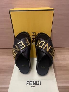 Fendi Logo Sandals